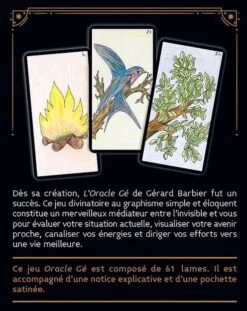 Coffret Oracle Gé - 61 Cartes Avec Pochette Satiné - Gérard Barbier -EtoileHarmonie Promos Boutique 3114523942598 coffret oracle de ge www etoileharmonie fr