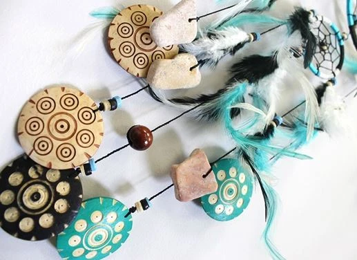 Grand Attrape-rêves Turquoise 94cm 3 Grand Attrape-rêves Turquoise 94cm – Image 3