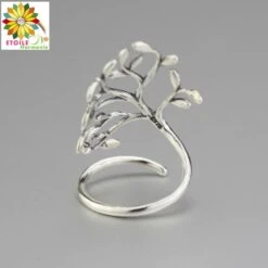 Bague 925 Argent Sterling Arbre De Vie à Feuilles -EtoileHarmonie Promos Boutique bague 925 en argent sterling arbre de vie etoilehamonie bijoux zen a 1