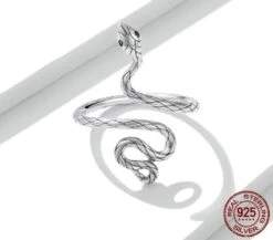 Bague Argent Sterling Serpent Sauvage