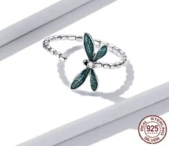 Bague Libellule En Argent Sterling 925