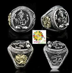 BAGUE CHEVALIÈRE GANESH -EtoileHarmonie Promos Boutique bague anneau ganesh porte bonheur etoileharmonie fr