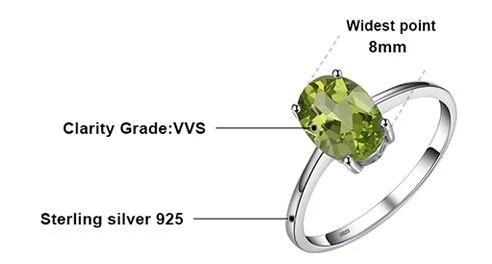 Bague Péridot En Argent 925 4 Bague Péridot En Argent 925 – Image 4