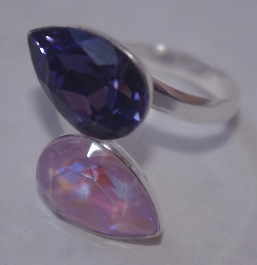 Bague Ajustable Swarovski Argent 925 1 Bague Ajustable Swarovski Argent 925