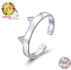 Bague Oreilles De Chat Argent (plaqué)