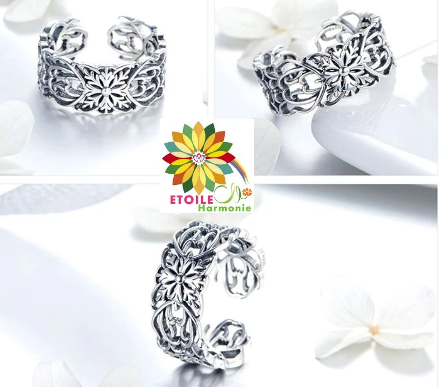 Bague Fleur De Vie Harmonie En Argent Sterling 925 3 Bague Fleur De Vie Harmonie En Argent Sterling 925 – Image 3