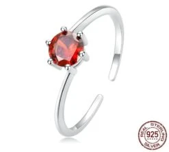 Bague éternité Rubis En Argent 925