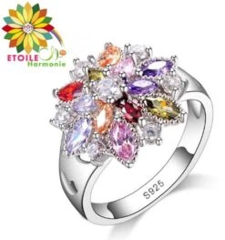 Bague Fleurie Harmonie En Argent Sterling 925