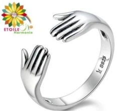 Bague Argent Mains "Magnétiseur"
