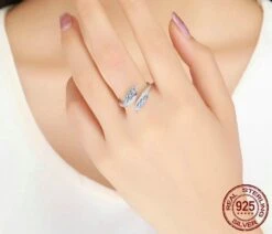 Bague Ouverte Harmonie Bleue Argent Sterling 925 -EtoileHarmonie Promos Boutique bague ouverte harmonie bleue etoileharmonie fr 2