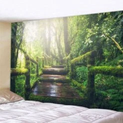 Tenture Forêt 10 Tenture Forêt -EtoileHarmonie Promos Boutique belle for t naturelle imprim grande tapisserie murale pas cher hippie tenture murale boh me tapisseries 4