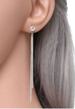 Boucles D'oreille Pendaison Gemme Pierre Strass Longue Goutte Boucles