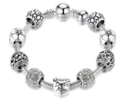 Bracelet à Breloques Harmonie Plaqué Argent