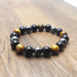 Bracelet œil De Tigre Hématite Et Obsidienne -EtoileHarmonie Promos Boutique bijoux zen bracelet oeil de tirgre protection etoile harmonie 4