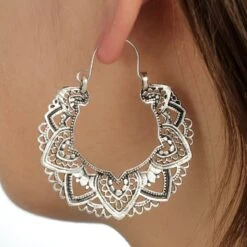 Boucles D'oreille Anneau Ethnique Harmonie Fantaisie Pour Femme