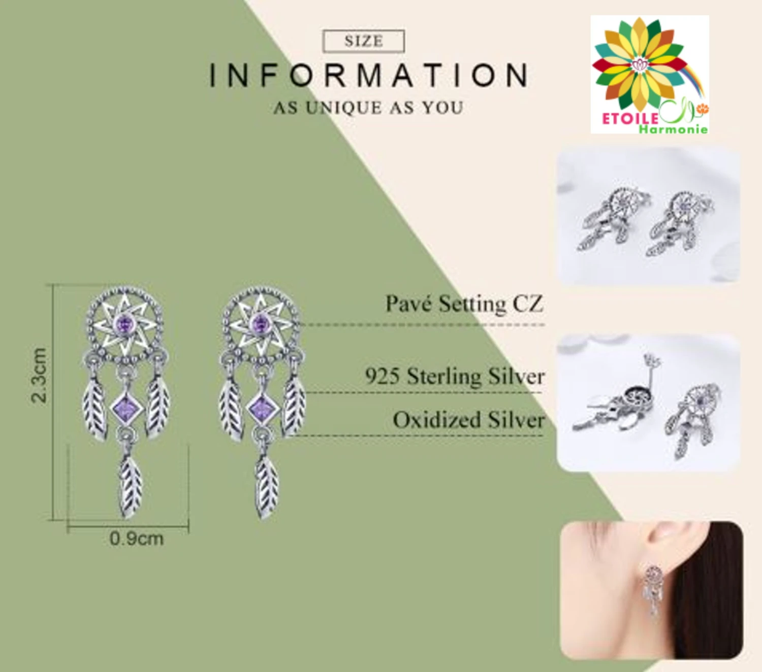 Boucles D'oreilles Capteur De Rêves 2 Boucles D'oreilles Capteur De Rêves – Image 2