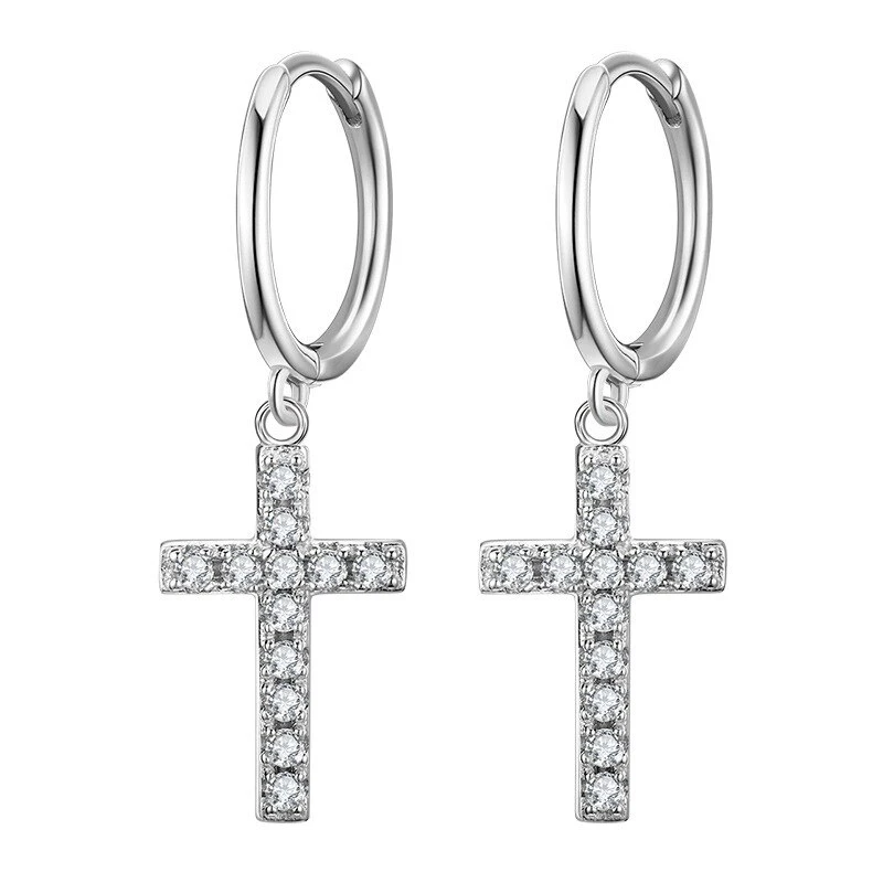 Boucles D'oreilles Croix En Zircon 2 Boucles D'oreilles Croix En Zircon – Image 2