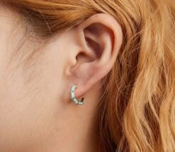 Boucles D'oreilles Demie-cercle Turquoise En Argent 925 -EtoileHarmonie Promos Boutique boucles oreilles turquoise argent 925 etoileharmonie fr 2