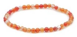 Bracelet Cornaline Du Brésil 4 Mm