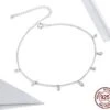 Bracelet De Cheville En Argent Sterling 925