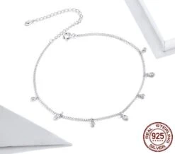 Bracelet De Cheville En Argent Sterling 925