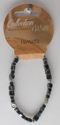 Bracelet Hématite Et Métallique