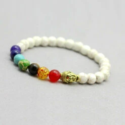 Bracelet Des 7 Chakras De Guérisson -EtoileHarmonie Promos Boutique bracelet zen blanc des chakras etoileharmonie etoile harmonie
