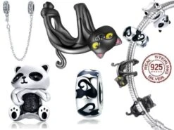 BRELOQUE ANIMAL DE COMPAGNIE CHAT EN ARGENT 925