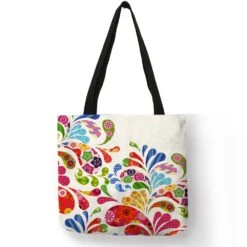 Sac De Course Cœur Fleurie -EtoileHarmonie Promos Boutique cabas sac fleurie coeur fleurs etoileharmonie 2