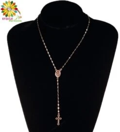 Collier Type Chapelet Avec Croix -EtoileHarmonie Promos Boutique chapelet acier etoileharmonie fr 1