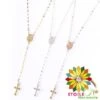 Collier Type Chapelet Avec Croix