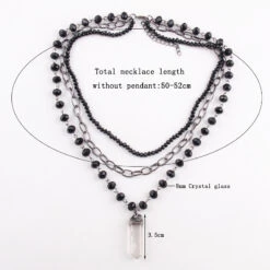 Collier Bohème 3 Couches Avec Pendentif Verre Cristal 8 Collier Bohème 3 Couches Avec Pendentif Verre Cristal -EtoileHarmonie Promos Boutique collier boheme 3 couches pendentif verre cristal etoileharmonie 2