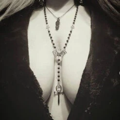 Collier Chapelet Ankh Chauve-souris -EtoileHarmonie Promos Boutique collier chapelet ankh chauve souris gothique etoileharmonie 3