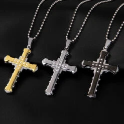 Collier Avec Une Croix En Pendentif -EtoileHarmonie Promos Boutique collier croix etoileharmonie bijoux fantaisie 3