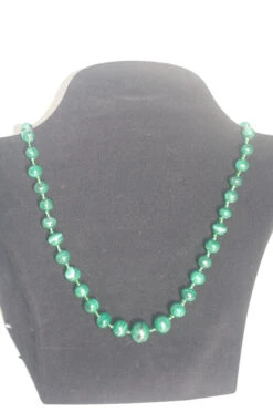 Collier Malachite Perles En Pierre Naturelle Vintage -EtoileHarmonie Promos Boutique collier malachite vintage occasion fermoir a vis etoileharmonie 2
