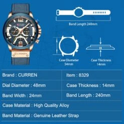 CURREN Montre Chronographe Et Date Pour Homme -EtoileHarmonie Promos Boutique curren d contract sport montres pour hommes bleu top marque de luxe militaire en cuir montre