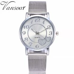 Montre Quartz Amour Harmony -EtoileHarmonie Promos Boutique dropshipping femmes argent or maille amour coeur cadran montres quartz en acier de mode casual femmes 1