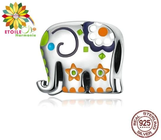 Breloque éléphant Coloré Harmonie 1 Breloque éléphant Coloré Harmonie