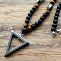 Collier Protection œil De Tigre Et Triangle Hématite -EtoileHarmonie Promos Boutique etoileharmonie 25