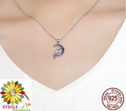 Pendentif Fée Et Lune Bleu Harmonie -EtoileHarmonie Promos Boutique etoileharmonie 34