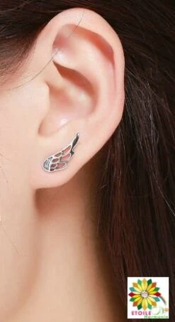Boules D'oreilles Ailes D'ange -EtoileHarmonie Promos Boutique etoileharmonie boucles oreilles aile ange aaa