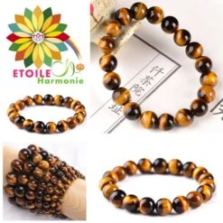 Bracelet Perles Pierres Naturelles Oeil De Tigre -EtoileHarmonie Promos Boutique etoileharmonie bracelet oeil de tigre perles 2