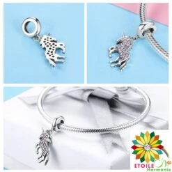 Cheval Licorne Pendentif Breloque Argent -EtoileHarmonie Promos Boutique etoileharmonie fr pendentif cheval licorne exemple collier a0