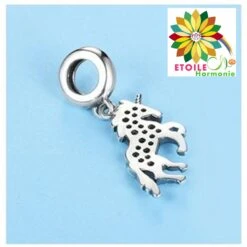 Cheval Licorne Pendentif Breloque Argent -EtoileHarmonie Promos Boutique etoileharmonie fr pendentif cheval licorne licorn a3