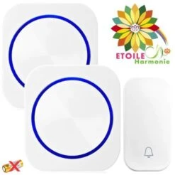Sonnette De Porte Ou Bouton D'appel SOS - Fonctionne Sens Pile -EtoileHarmonie Promos Boutique etoileharmonie interphone sonore