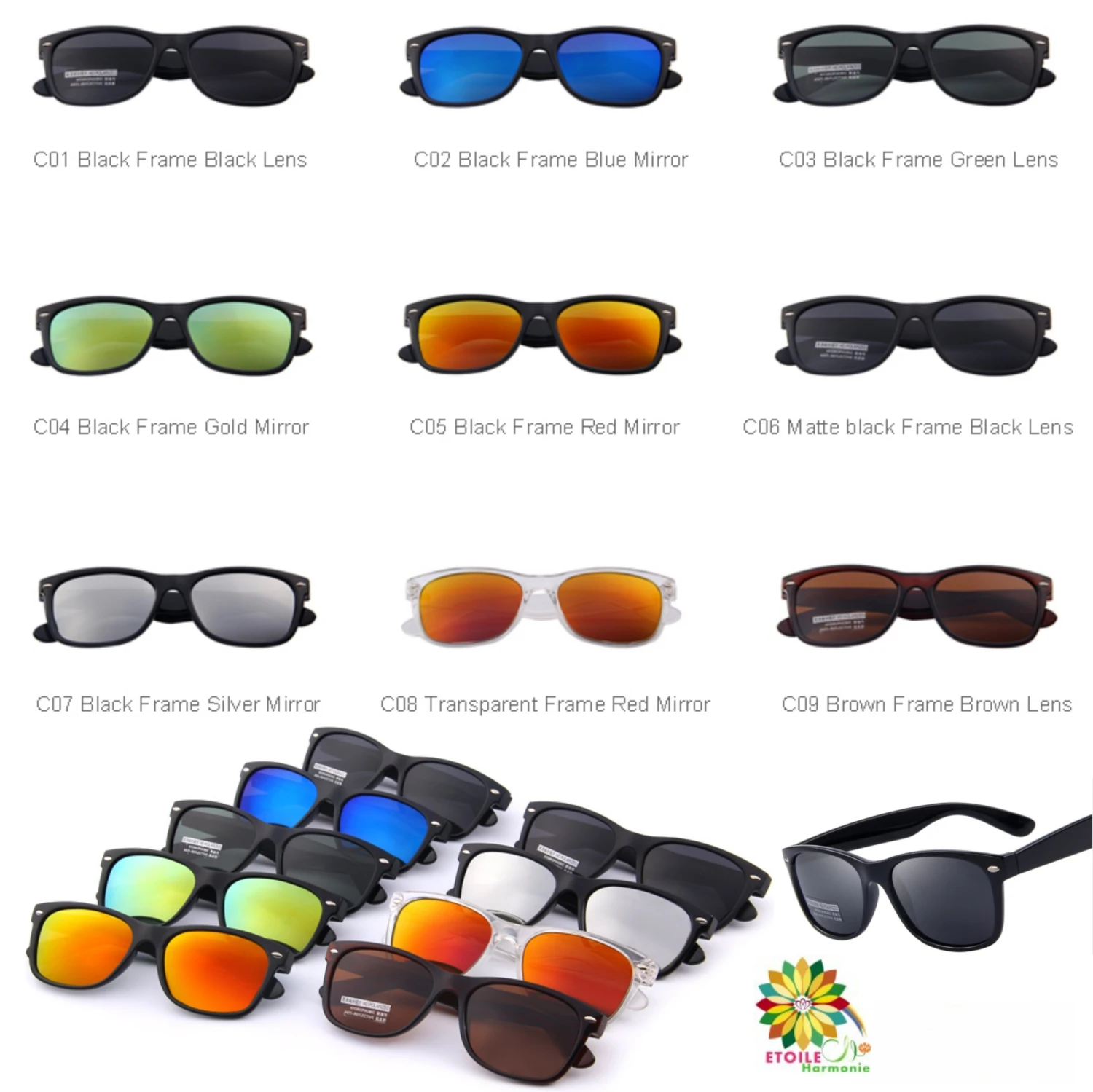 Lunettes De Soleil Classic Polarisées Antireflet UV400 1 Lunettes De Soleil Classic Polarisées Antireflet UV400