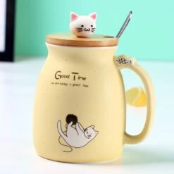 Mug Chat Avec Couvercle -EtoileHarmonie Promos Boutique mug couvercle chat the tisane etoileharmonie 3