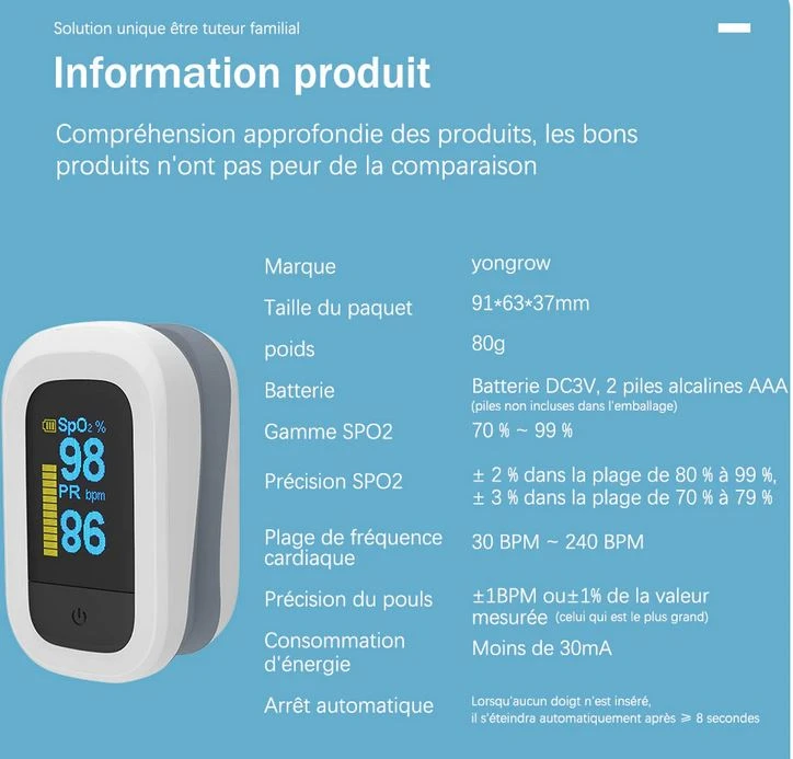 Oxymètre De Pouls Pro 9 Oxymètre De Pouls Pro – Image 9