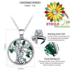 Pendentif Arbre De Vie Harmonie Vert -EtoileHarmonie Promos Boutique pendentif etoileharmonie arbre de vie