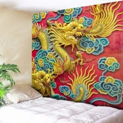 Tenture Psychédélique Dragon